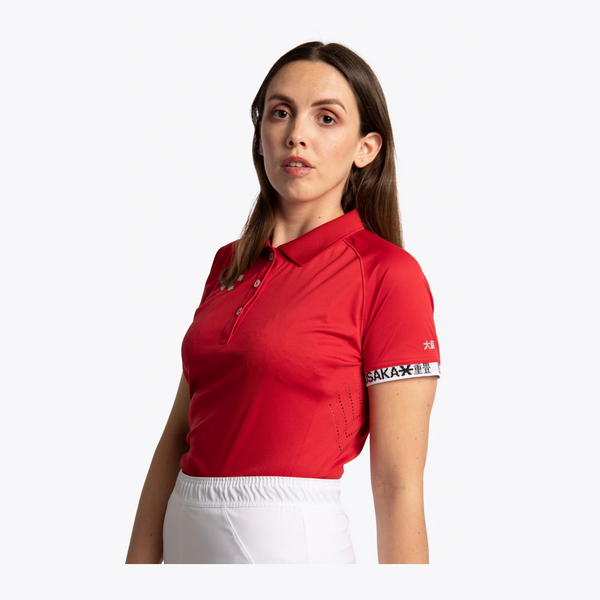 Women Polo Jersey #Red