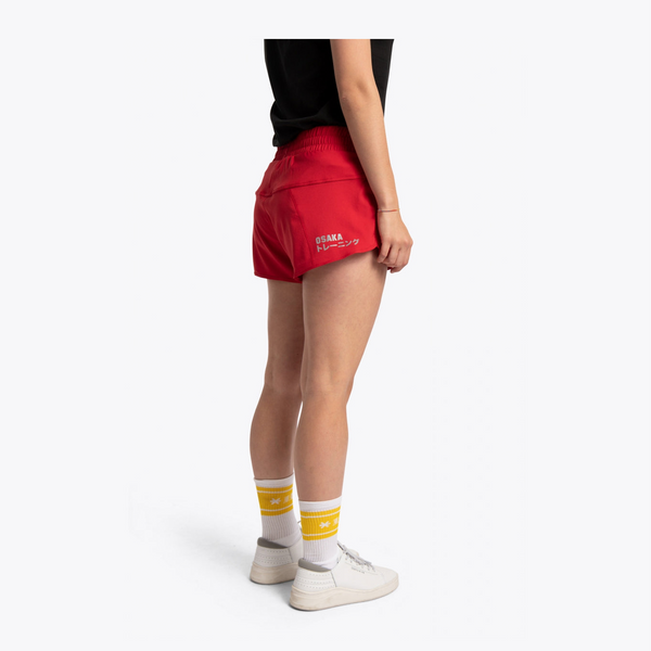 Osaka Women Training Active Short back of shorts #Red