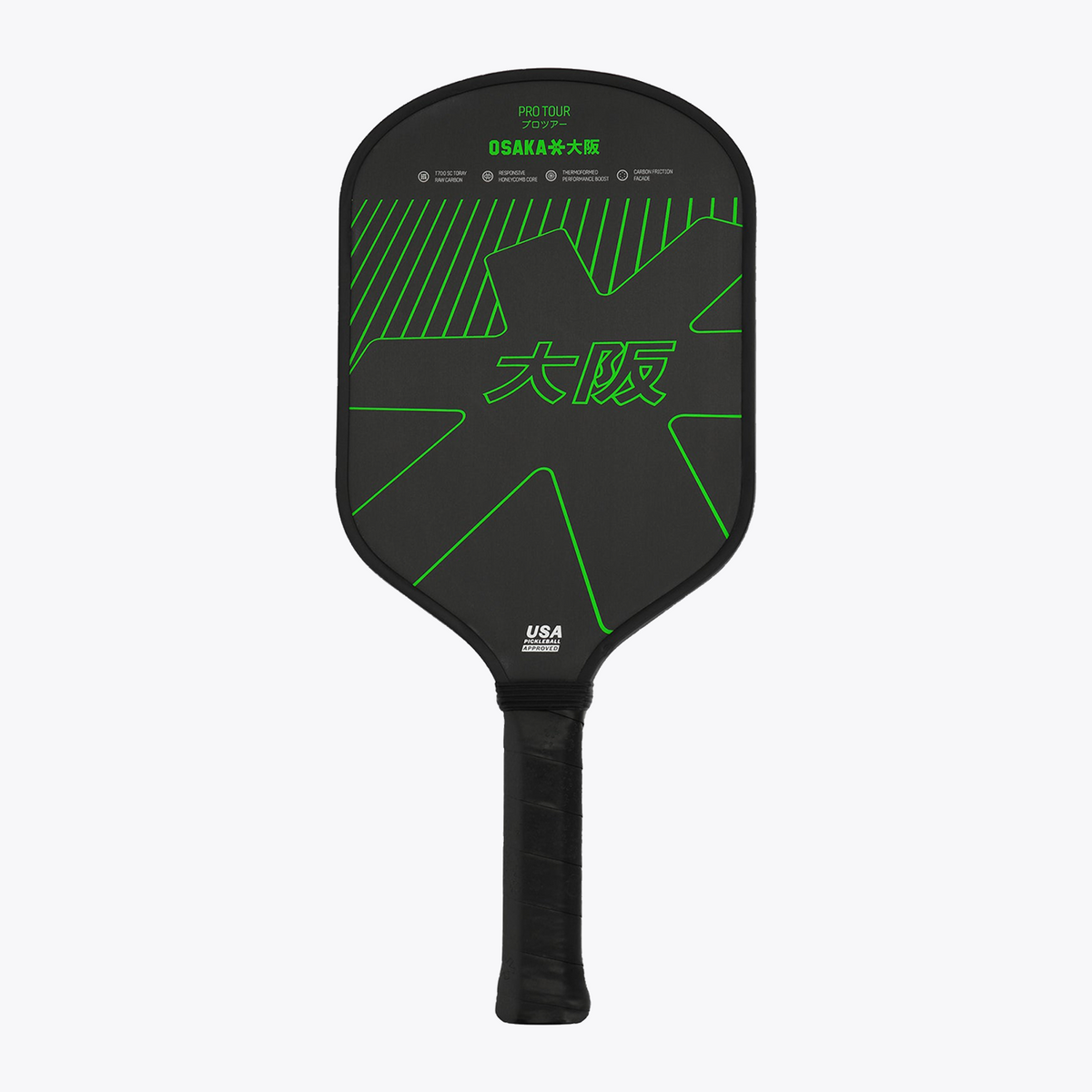 Osaka Pickleball Paddle Pro Tour - Iconic Black - front