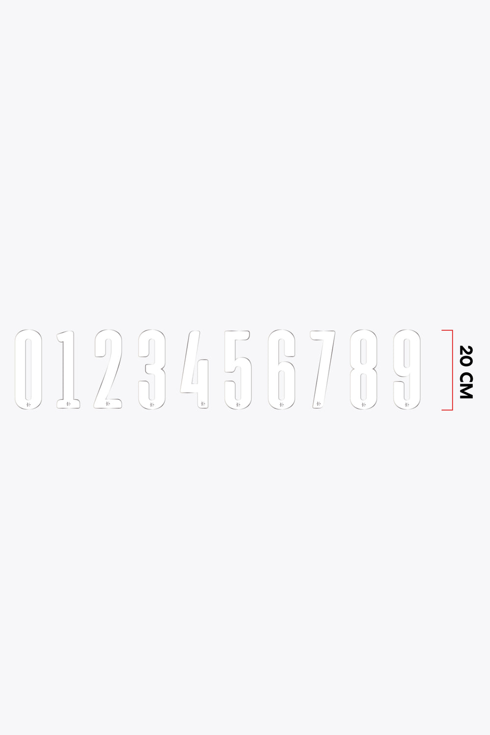Numbers Large 20cm | White