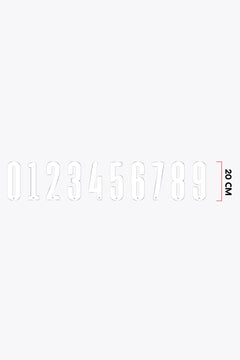 Numbers Large 20cm | White