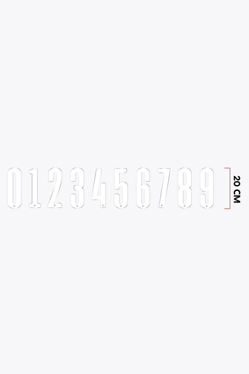Numbers Large 20cm | White