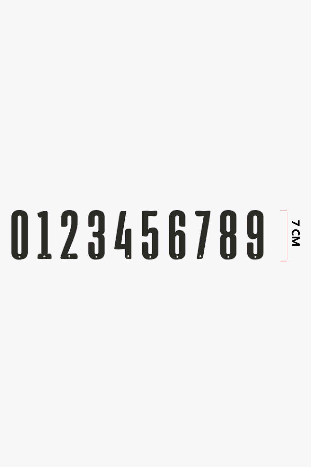 Numbers Small 7cm | Black
