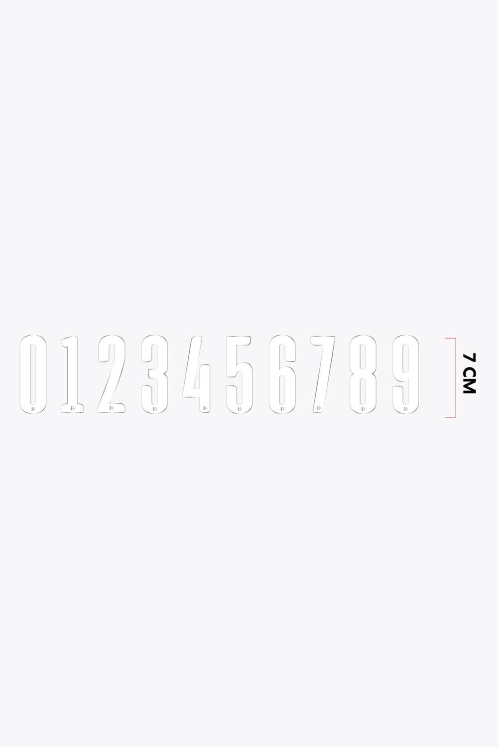 Numbers Small 7cm | White