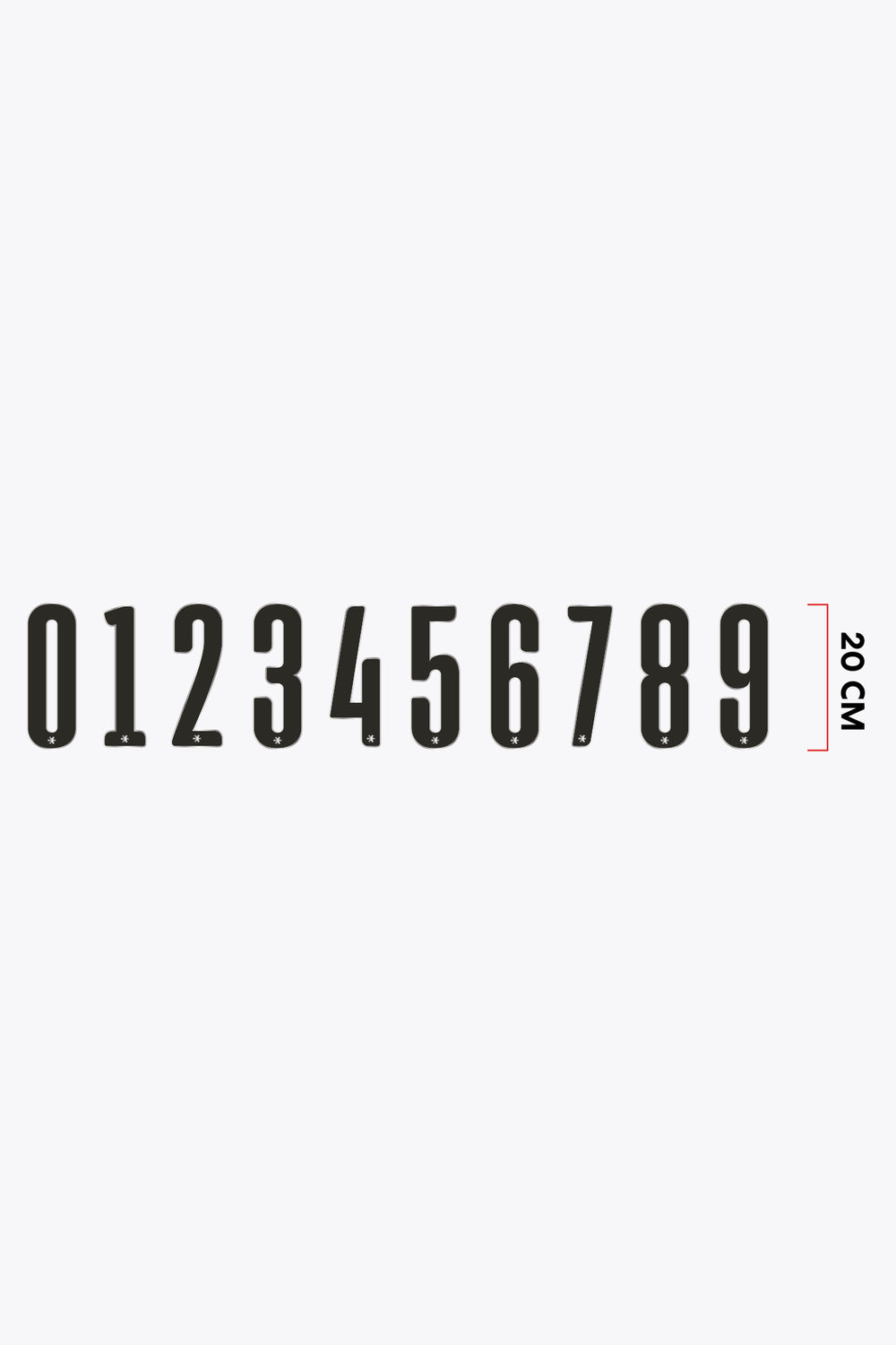 Numbers Large 20cm | Black